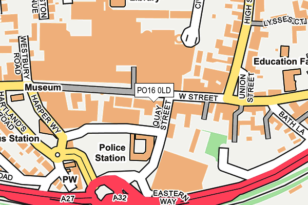 PO16 0LD map - OS OpenMap – Local (Ordnance Survey)