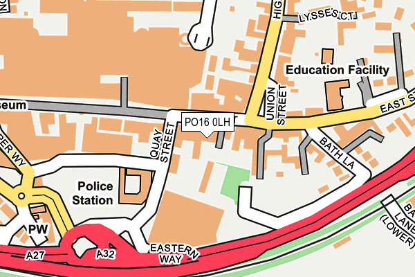 PO16 0LH map - OS OpenMap – Local (Ordnance Survey)