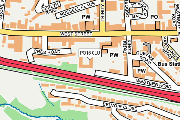 PO16 0LU map - OS OpenMap – Local (Ordnance Survey)