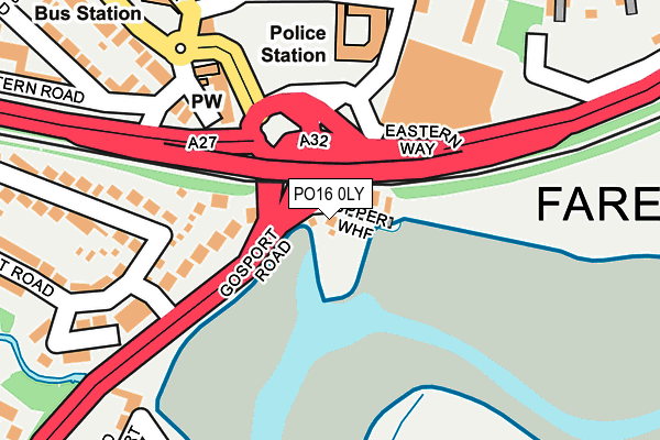 PO16 0LY map - OS OpenMap – Local (Ordnance Survey)