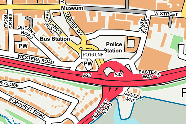 PO16 0NF map - OS OpenMap – Local (Ordnance Survey)