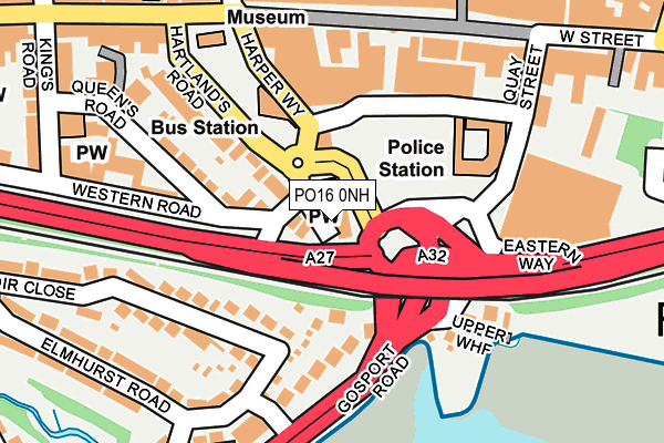 PO16 0NH map - OS OpenMap – Local (Ordnance Survey)