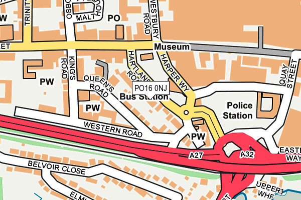 PO16 0NJ map - OS OpenMap – Local (Ordnance Survey)