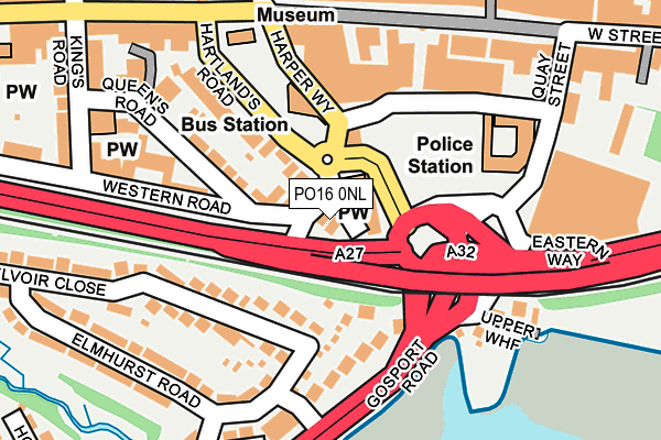 PO16 0NL map - OS OpenMap – Local (Ordnance Survey)