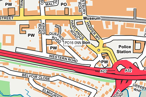 PO16 0NN map - OS OpenMap – Local (Ordnance Survey)