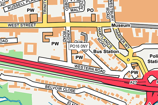 PO16 0NY map - OS OpenMap – Local (Ordnance Survey)