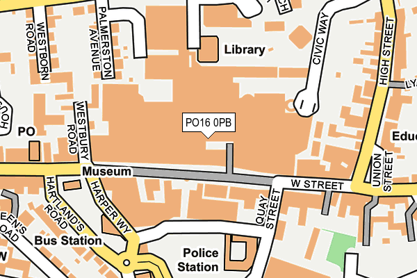 PO16 0PB map - OS OpenMap – Local (Ordnance Survey)