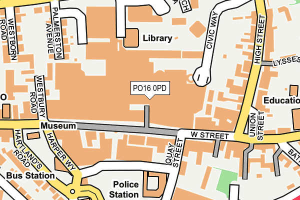 PO16 0PD map - OS OpenMap – Local (Ordnance Survey)