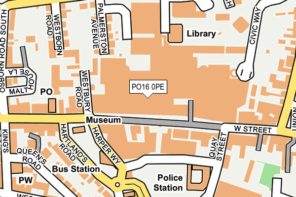 PO16 0PE map - OS OpenMap – Local (Ordnance Survey)