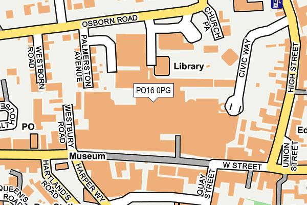 PO16 0PG map - OS OpenMap – Local (Ordnance Survey)