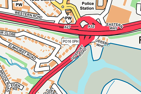 PO16 0PH map - OS OpenMap – Local (Ordnance Survey)