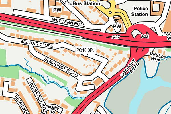 PO16 0PJ map - OS OpenMap – Local (Ordnance Survey)