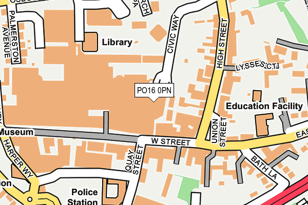 PO16 0PN map - OS OpenMap – Local (Ordnance Survey)