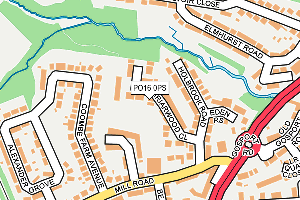 PO16 0PS map - OS OpenMap – Local (Ordnance Survey)