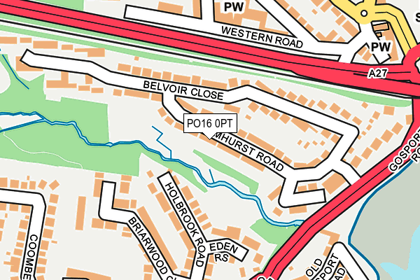 PO16 0PT map - OS OpenMap – Local (Ordnance Survey)