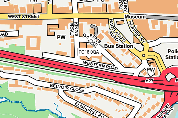 PO16 0QA map - OS OpenMap – Local (Ordnance Survey)