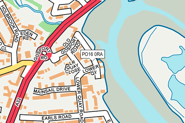 PO16 0RA map - OS OpenMap – Local (Ordnance Survey)
