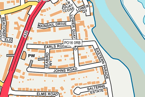 PO16 0RB map - OS OpenMap – Local (Ordnance Survey)