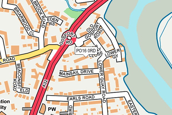 PO16 0RD map - OS OpenMap – Local (Ordnance Survey)