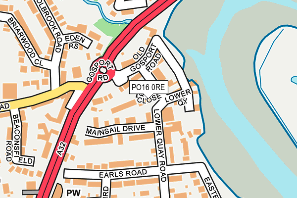 PO16 0RE map - OS OpenMap – Local (Ordnance Survey)