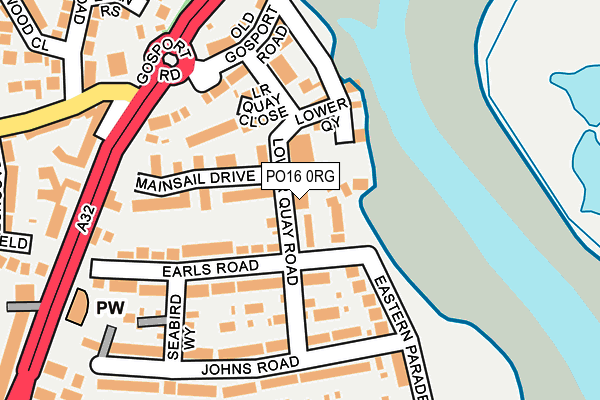 PO16 0RG map - OS OpenMap – Local (Ordnance Survey)