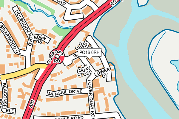PO16 0RH map - OS OpenMap – Local (Ordnance Survey)