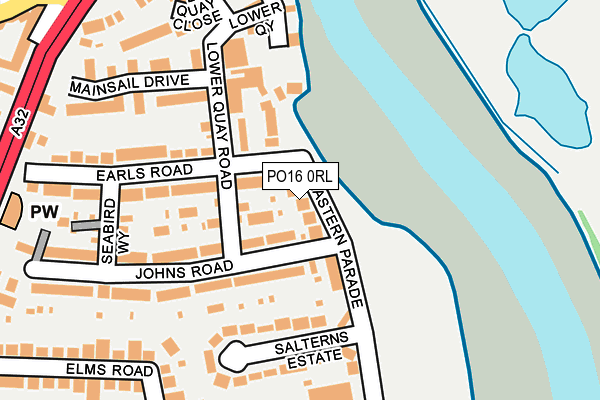 PO16 0RL map - OS OpenMap – Local (Ordnance Survey)