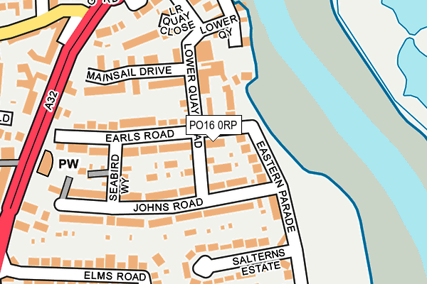 PO16 0RP map - OS OpenMap – Local (Ordnance Survey)