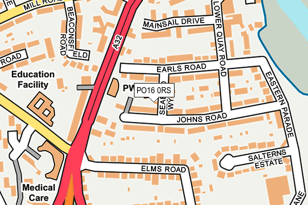 PO16 0RS map - OS OpenMap – Local (Ordnance Survey)