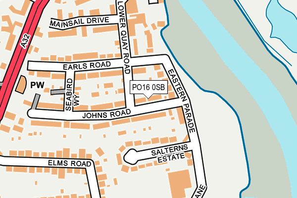 PO16 0SB map - OS OpenMap – Local (Ordnance Survey)