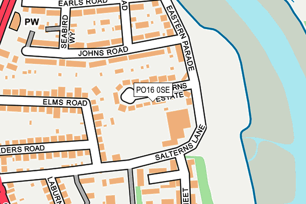 PO16 0SE map - OS OpenMap – Local (Ordnance Survey)