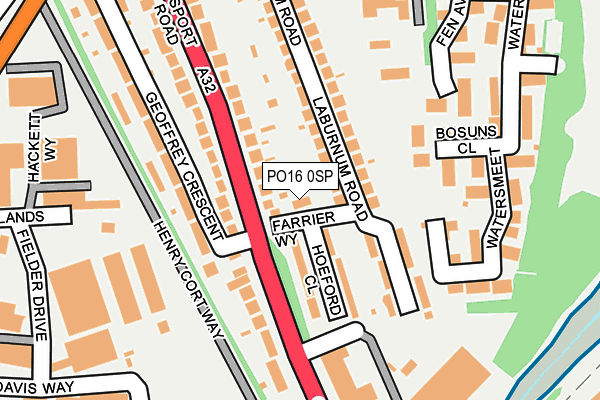 PO16 0SP map - OS OpenMap – Local (Ordnance Survey)