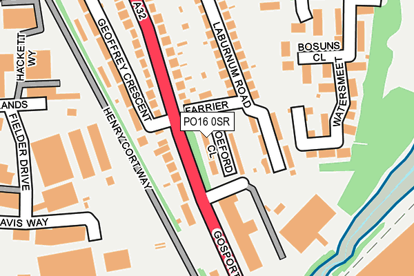 PO16 0SR map - OS OpenMap – Local (Ordnance Survey)