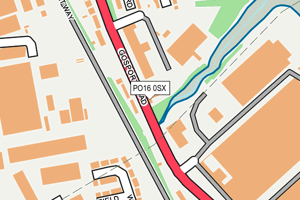 PO16 0SX map - OS OpenMap – Local (Ordnance Survey)