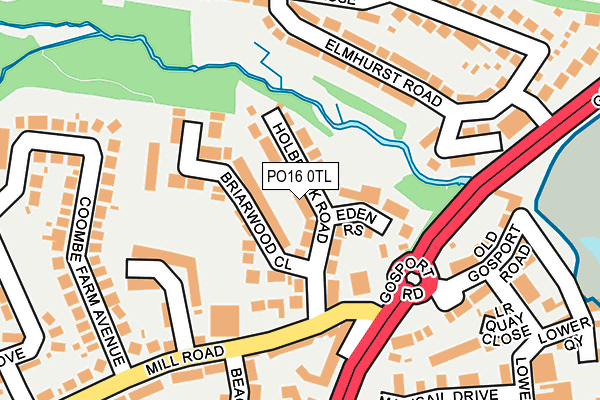 PO16 0TL map - OS OpenMap – Local (Ordnance Survey)