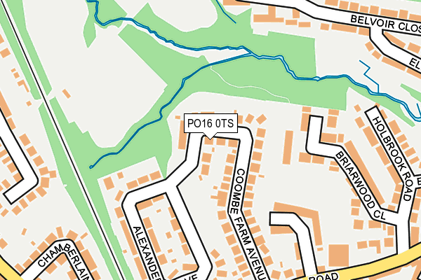 PO16 0TS map - OS OpenMap – Local (Ordnance Survey)