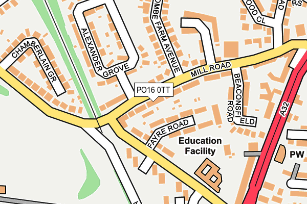 PO16 0TT map - OS OpenMap – Local (Ordnance Survey)