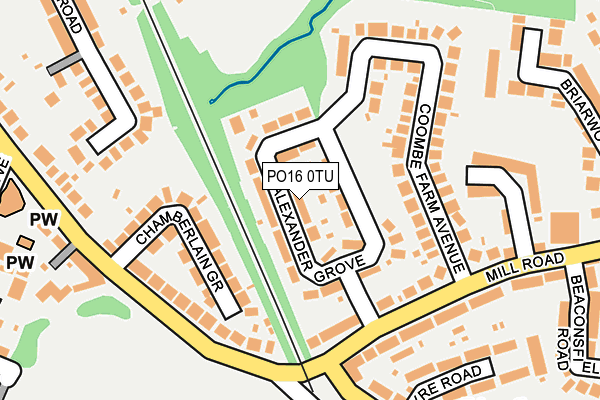 PO16 0TU map - OS OpenMap – Local (Ordnance Survey)