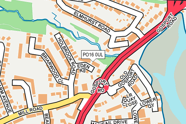 PO16 0UL map - OS OpenMap – Local (Ordnance Survey)