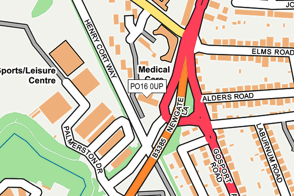 PO16 0UP map - OS OpenMap – Local (Ordnance Survey)