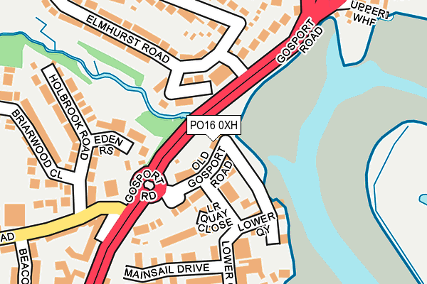 PO16 0XH map - OS OpenMap – Local (Ordnance Survey)