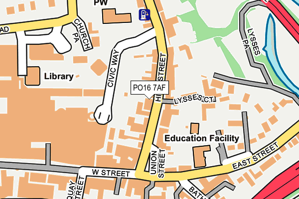 PO16 7AF map - OS OpenMap – Local (Ordnance Survey)