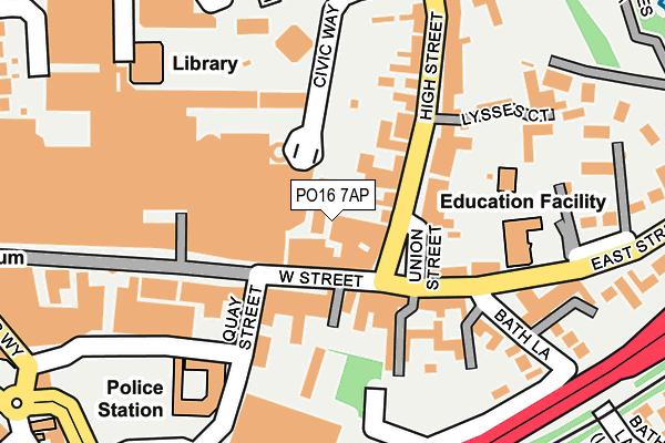 PO16 7AP map - OS OpenMap – Local (Ordnance Survey)