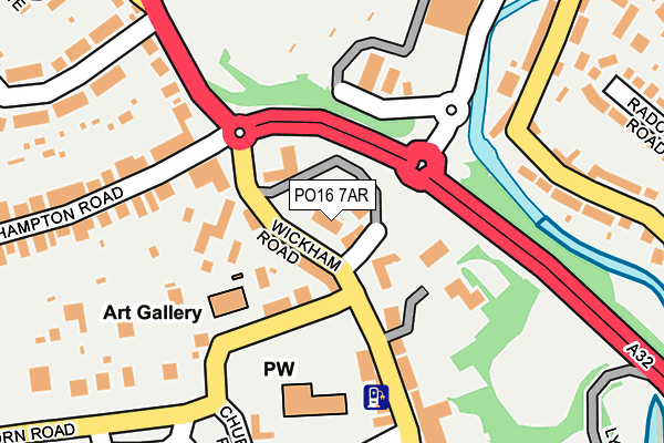 PO16 7AR map - OS OpenMap – Local (Ordnance Survey)