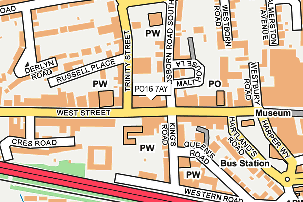 PO16 7AY map - OS OpenMap – Local (Ordnance Survey)