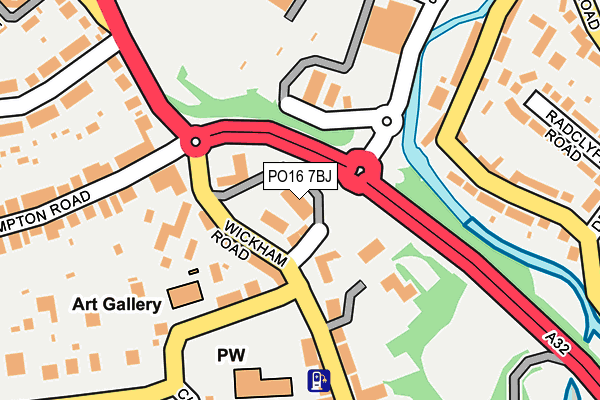 PO16 7BJ map - OS OpenMap – Local (Ordnance Survey)