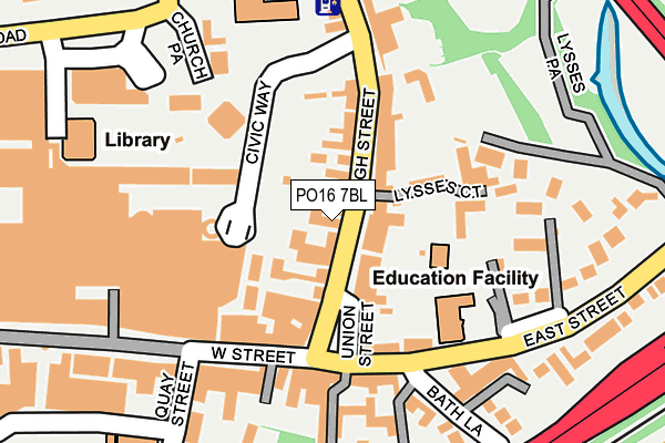 PO16 7BL map - OS OpenMap – Local (Ordnance Survey)