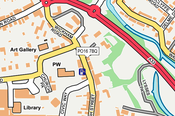 PO16 7BQ map - OS OpenMap – Local (Ordnance Survey)