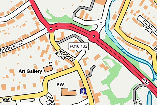 PO16 7BS map - OS OpenMap – Local (Ordnance Survey)