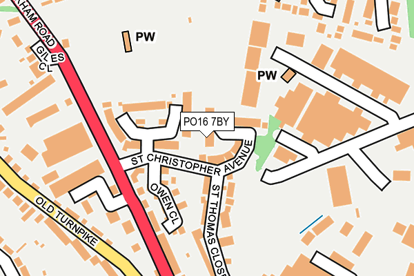 PO16 7BY map - OS OpenMap – Local (Ordnance Survey)